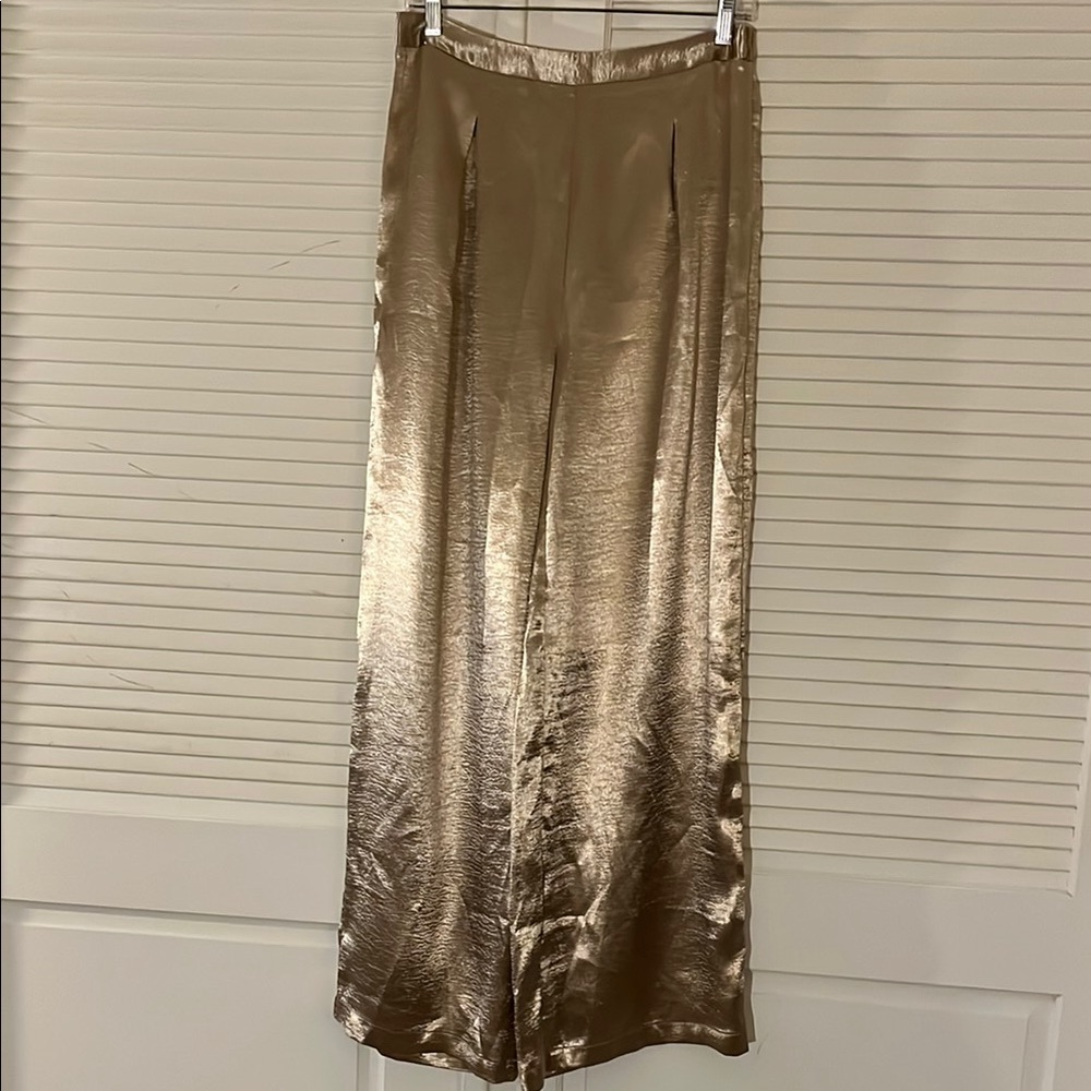 Endless Rose Antique Gold Wide Leg Pants Size M 
NWT